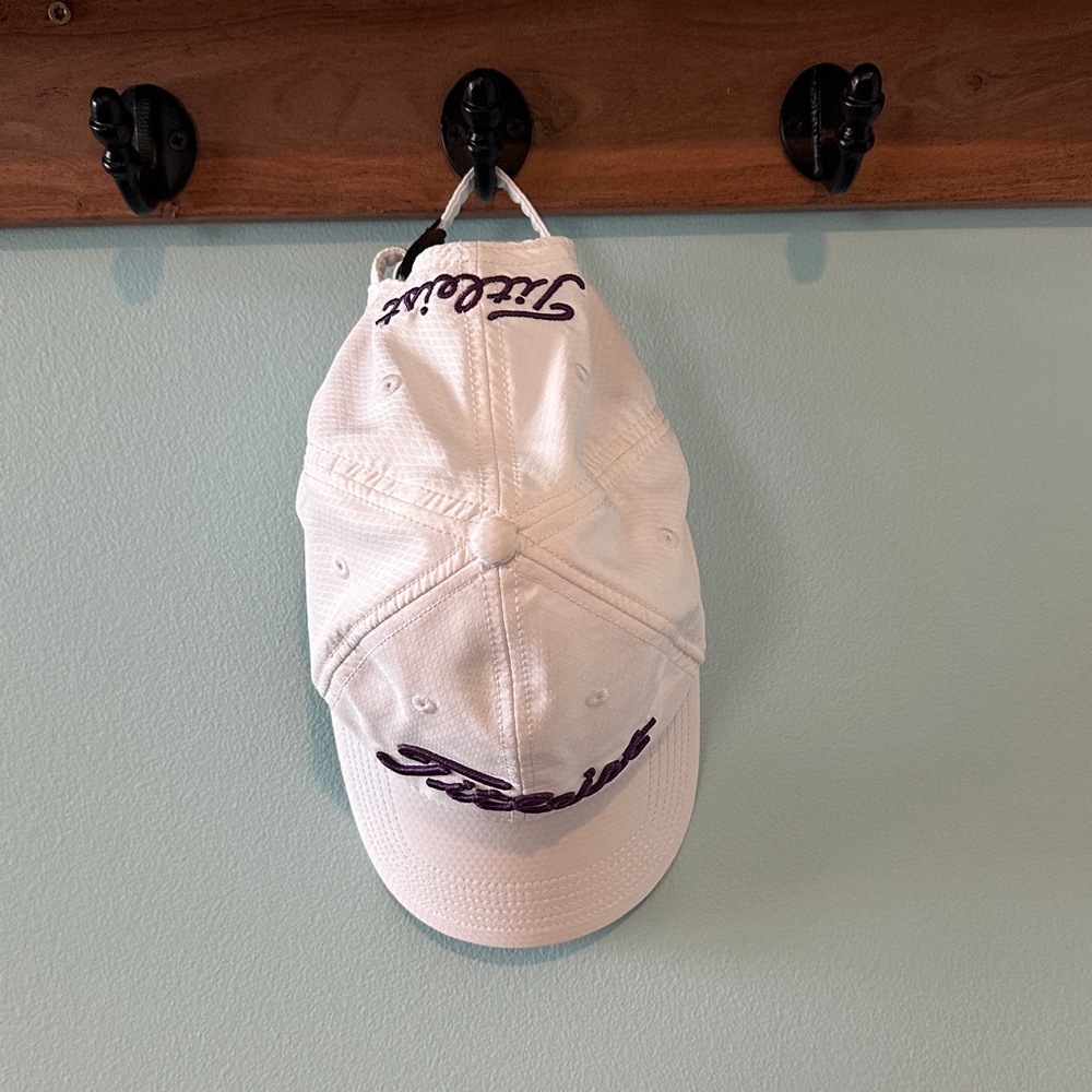 Titleist White Hat with Purple Logo